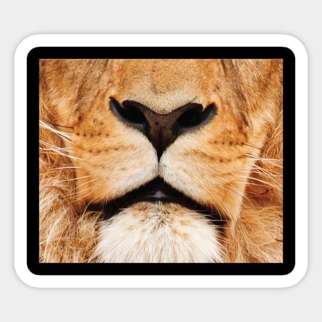 lion mouth face mask - lion lover gifts - lion face masks - funny masks for animals lover Sticker by jack22